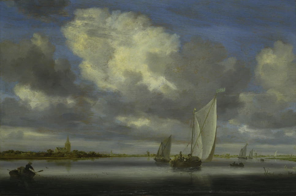 Jacob Salomonsz. van Ruysdael - Fishing and Sailing Boats under a Broad Sky