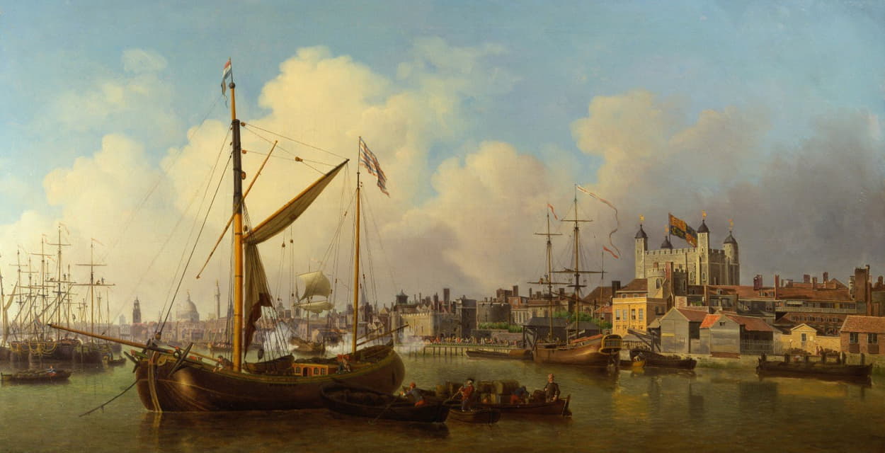 Samuel Scott - The Thames and the Tower of London Supposedly on the King’s Birthday
