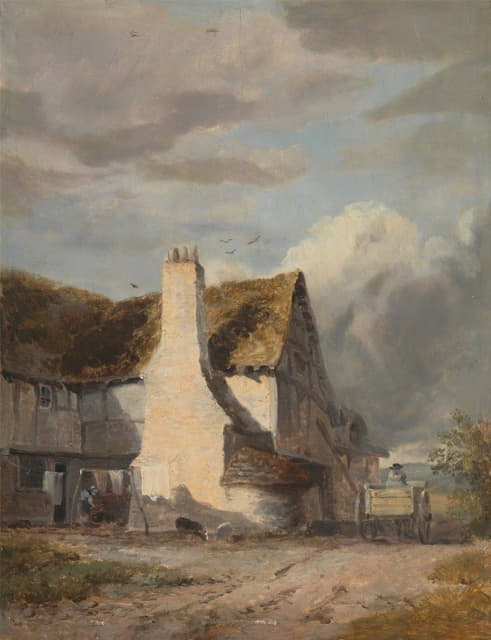 Sir Augustus Wall Callcott - Cottage by a country lane