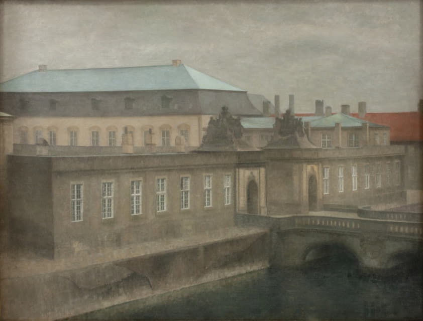 Vilhelm Hammershøi - View of Christiansborg Palace. Late Autumn