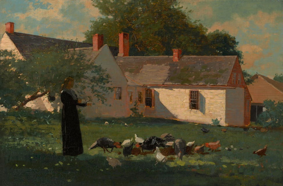 Winslow Homer - Farmyard Scene