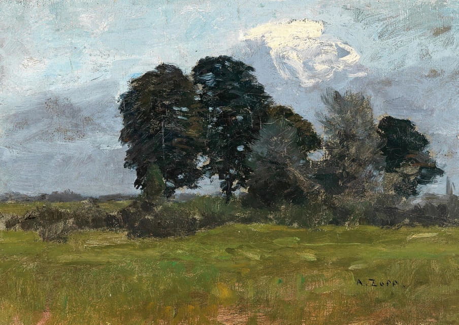 Alfred Zoff - Trees in a Landscape
