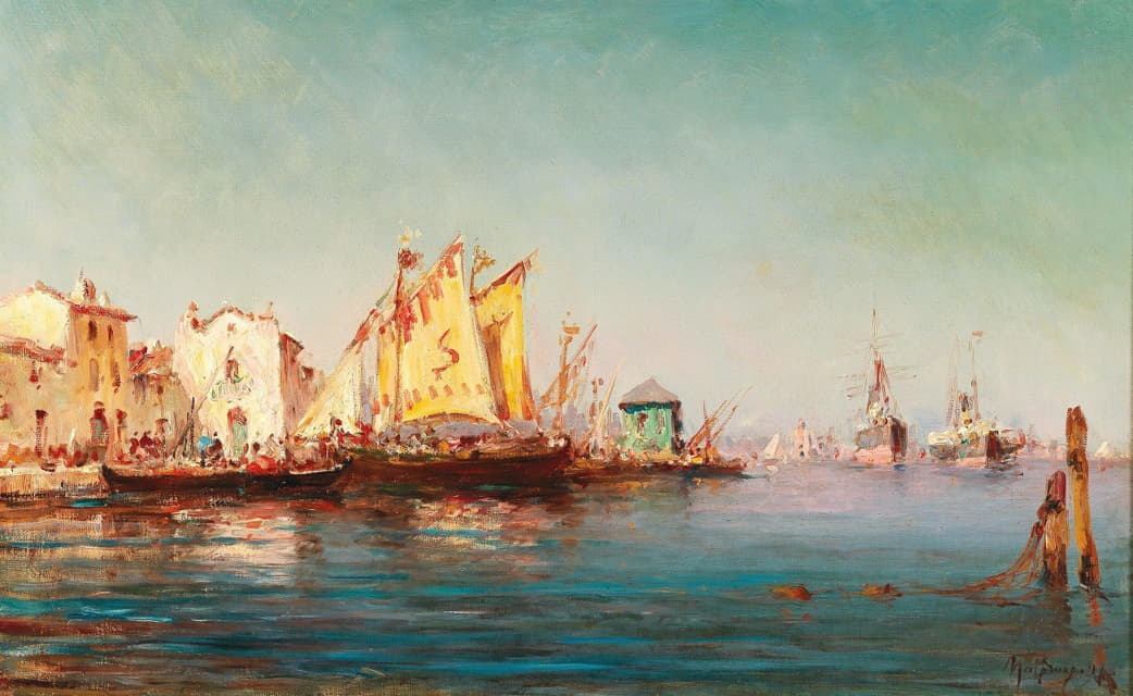 Charles Malfroy - Ships in the Harbour