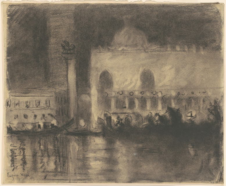 Eugène Vail - Memory of Venice – the Palazzo Ducale and the Piazzetta