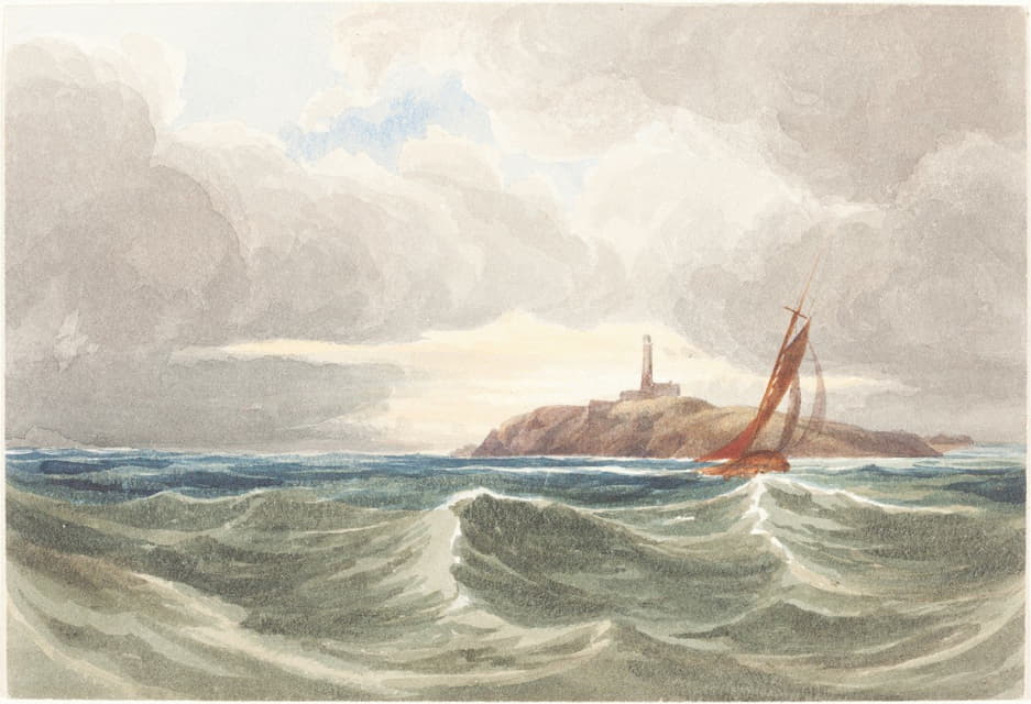 James Bulwer - Seascape with Lighthouse