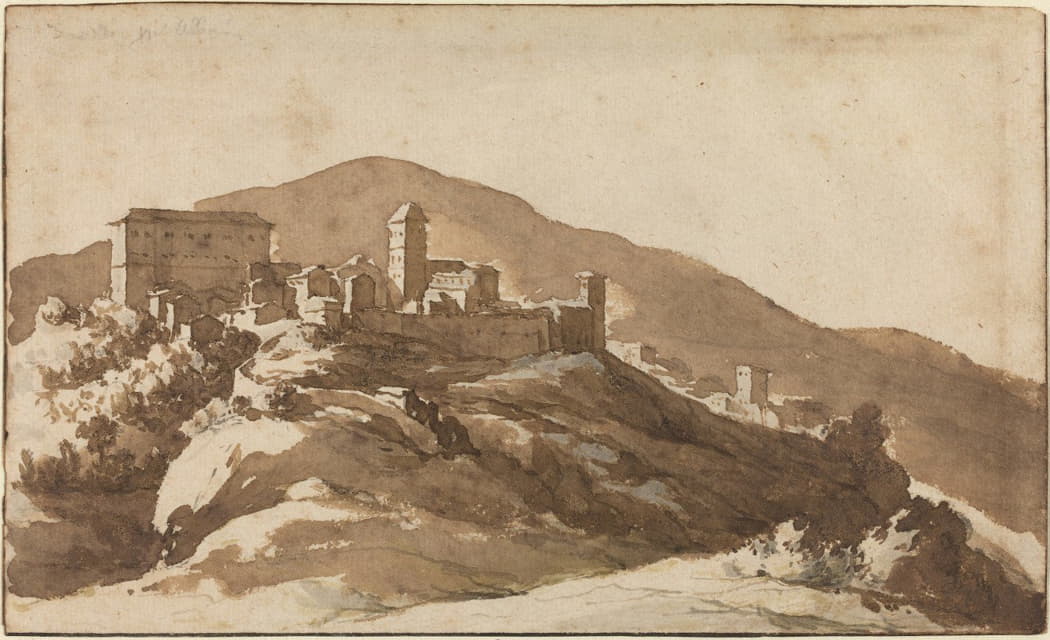 Jan de Bisschop - A View of Savelli near Albano