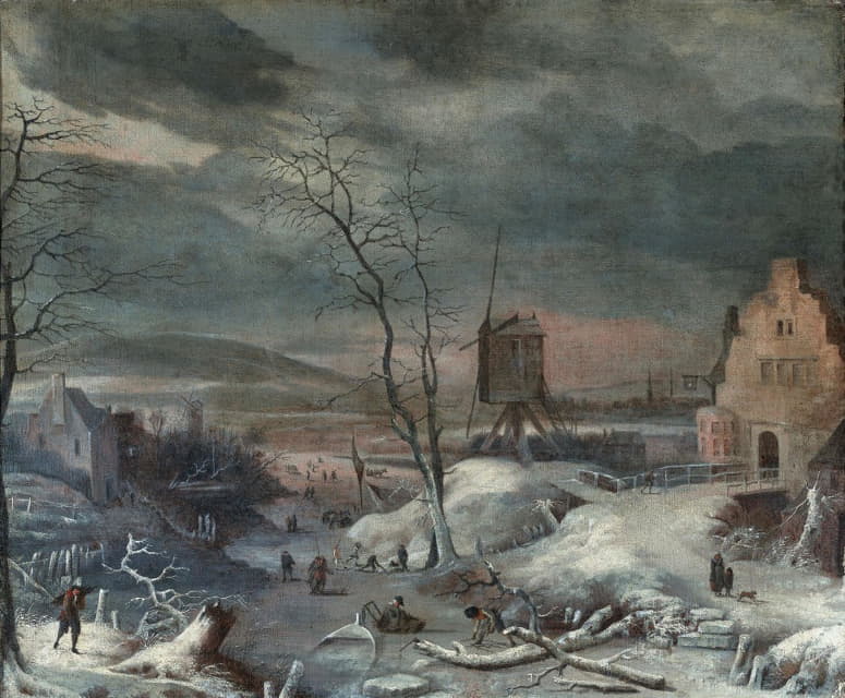 Jan Griffier - Winter landscape