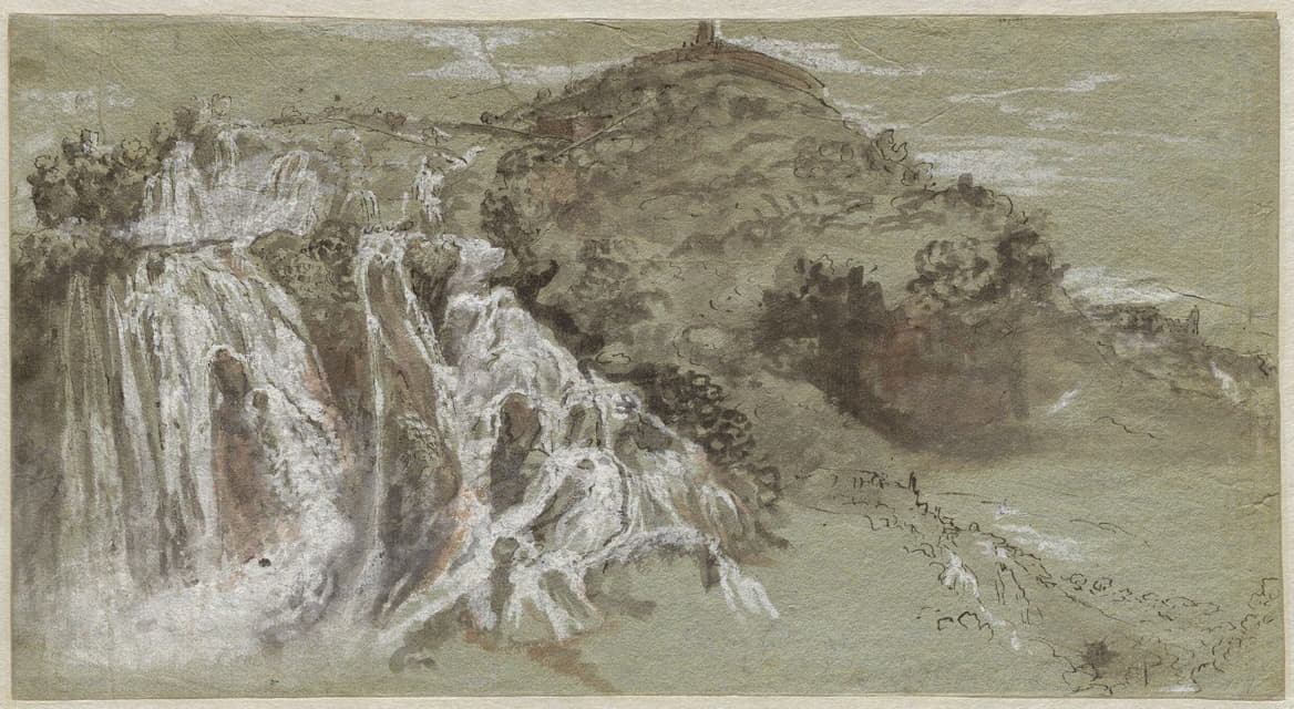 Joachim Franz Beich - The Waterfalls at Tivoli (recto)