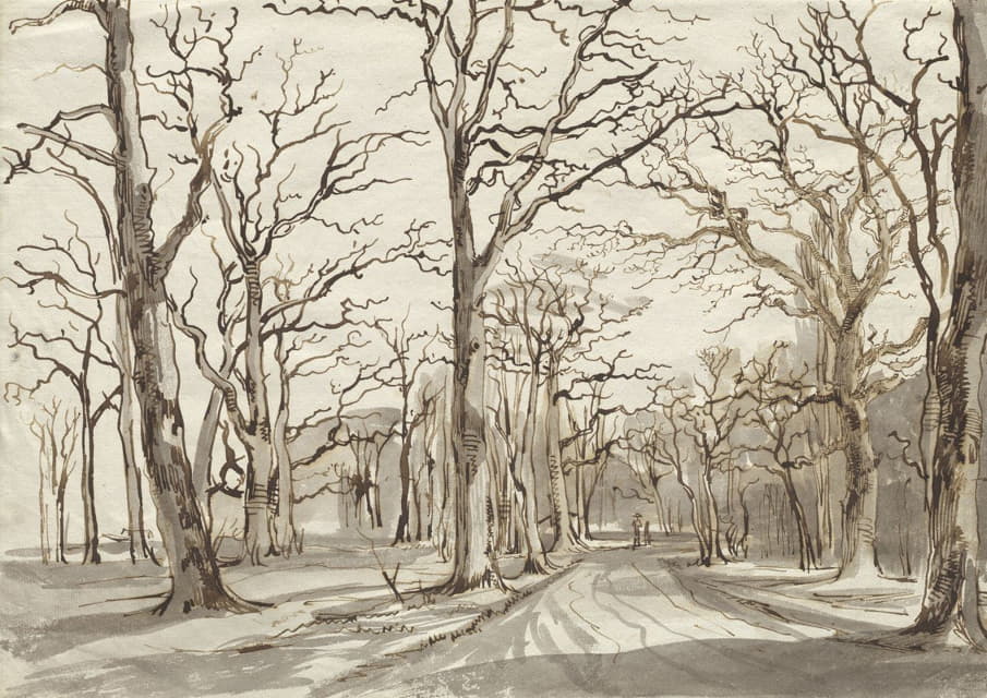 Johann Christian Reinhart - A Woodland Path in Rosenthal in Winter