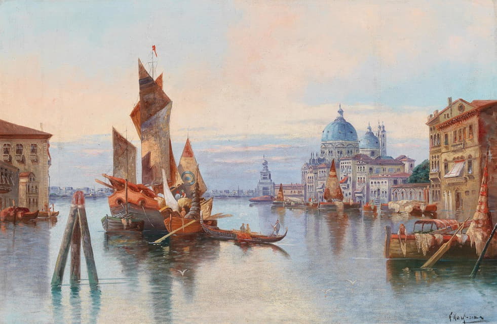 Karl Kaufmann - Venice, A View of Santa Maria della Salute