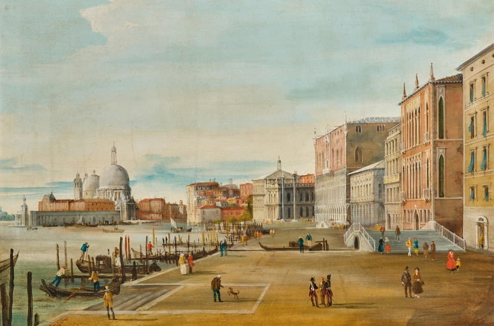 威尼斯，背景是莫洛和圣玛丽亚·德拉敬礼