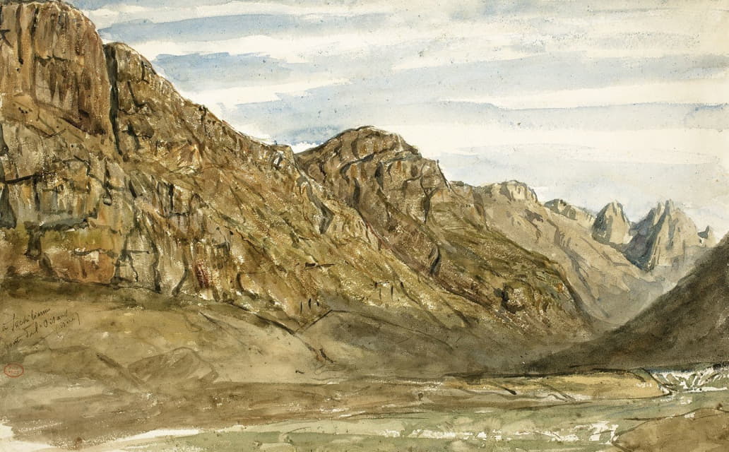 Paul Huet - Rock Cliffs along the Romanche