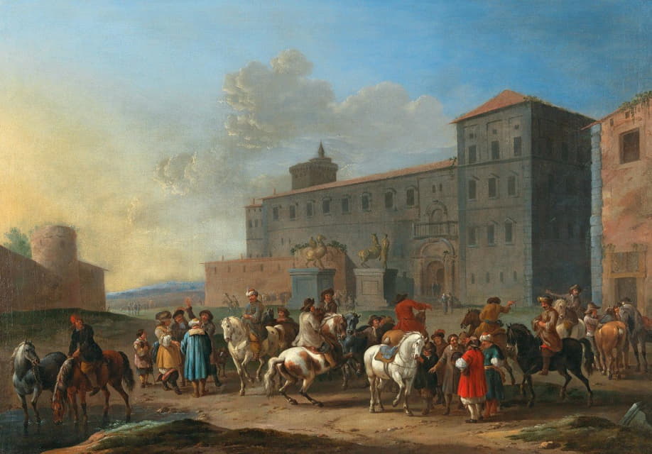 罗马基里纳广场的马市场