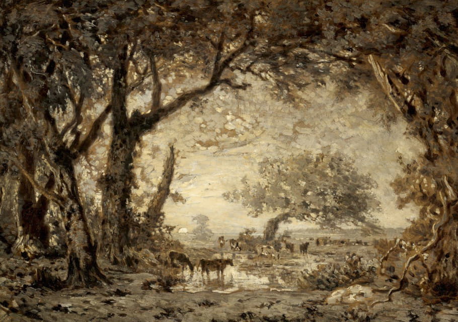 Théodore Rousseau - Sunset from the Forest of Fontainebleau