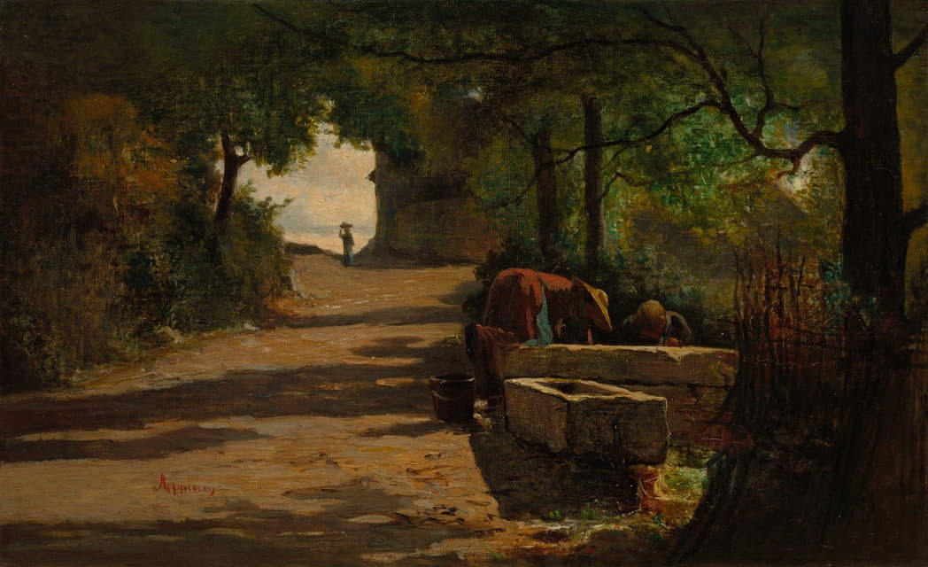 Adolphe Appian - Well at the Side of a Road
