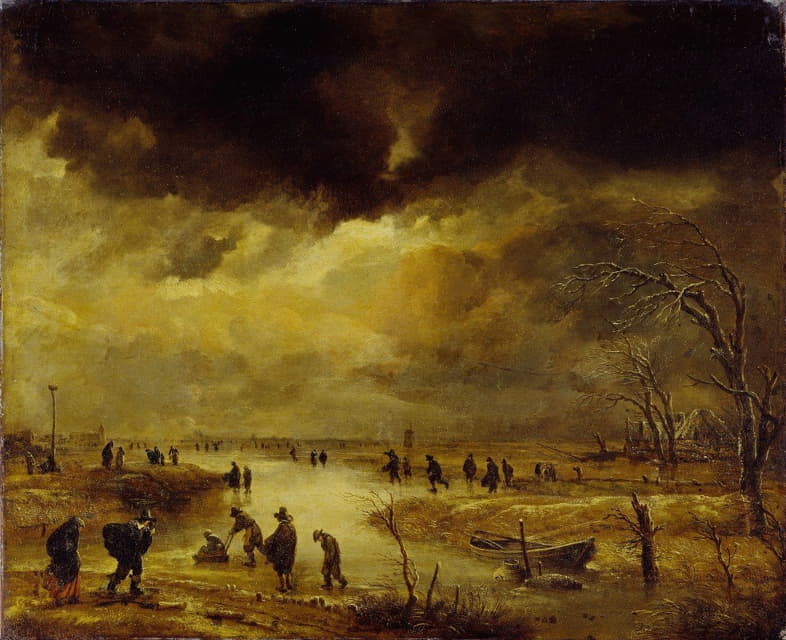 Aert van der Neer - A Winter Scene