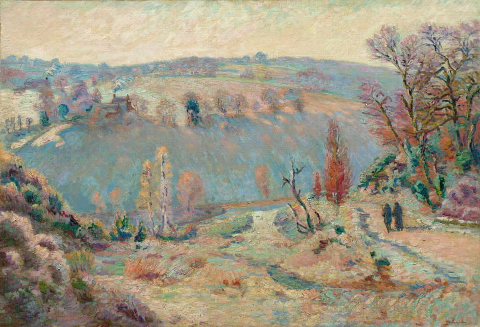 Armand Guillaumin - Valley of the Sédelle at Pont Charraud  White Frost
