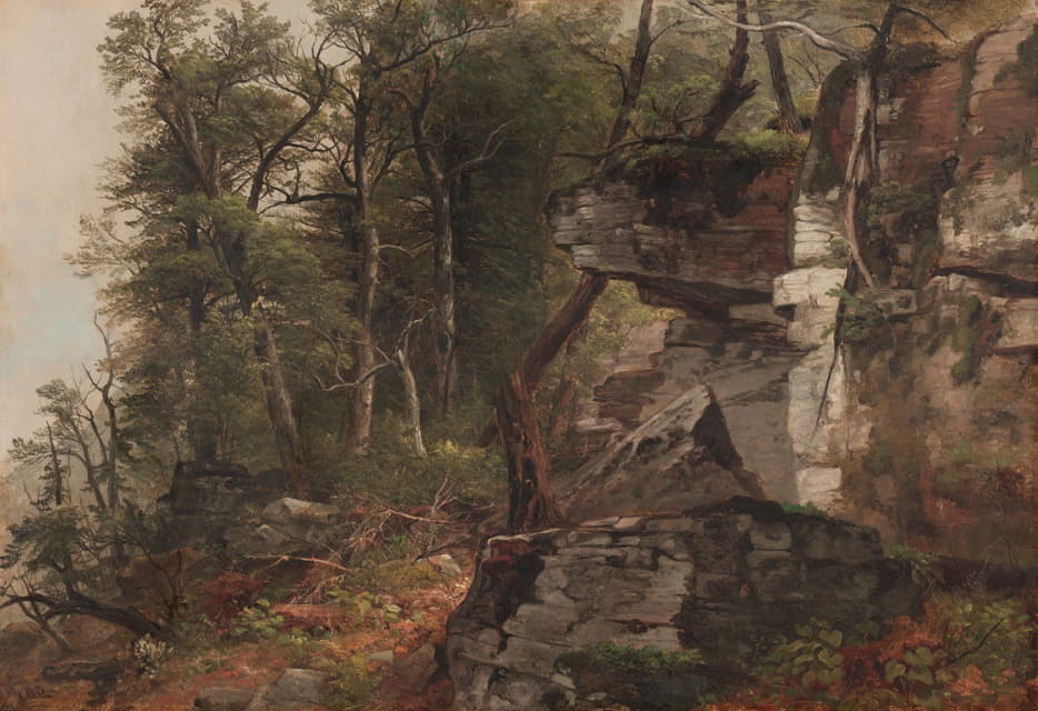 Asher Brown Durand - Trees on a Rocky Hillside