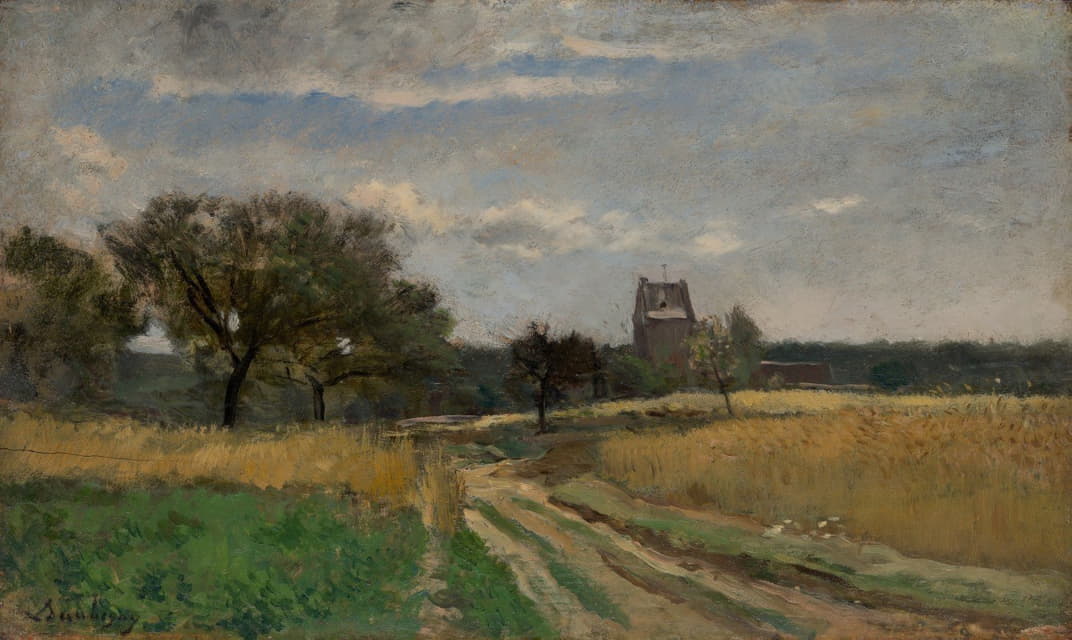 Charles François Daubigny - Landscape along a Country Road