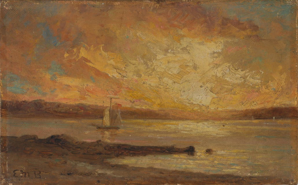 Edward Mitchell Bannister - Boat on Sea
