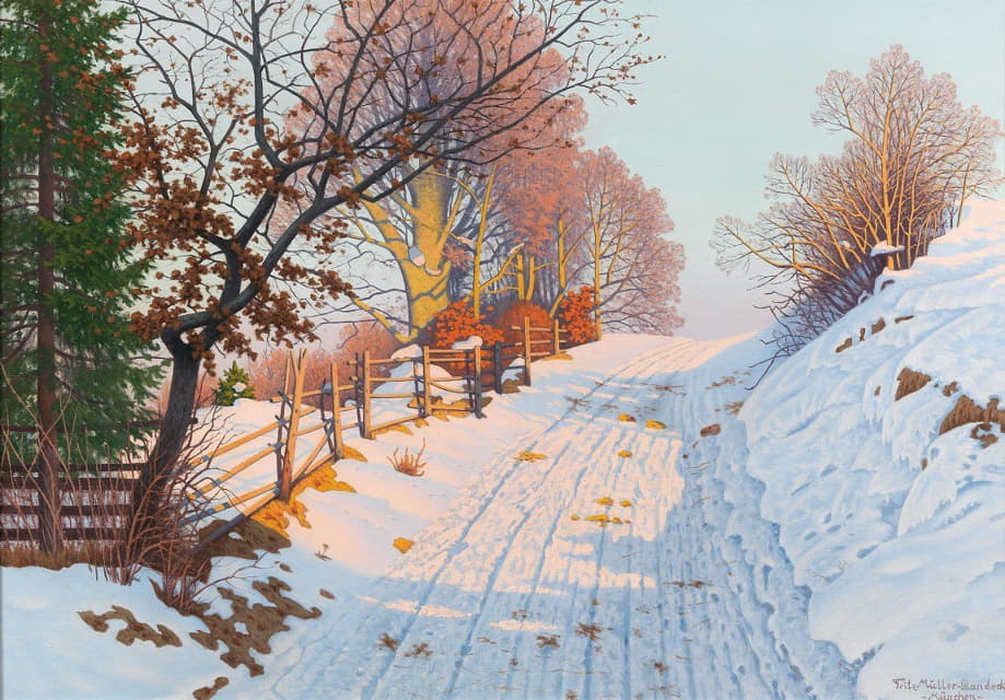 Fritz Müller-Landeck - A Sunny Winter Path