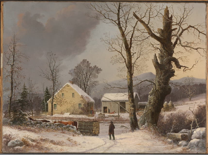 George Henry Durrie - Winter Landscape