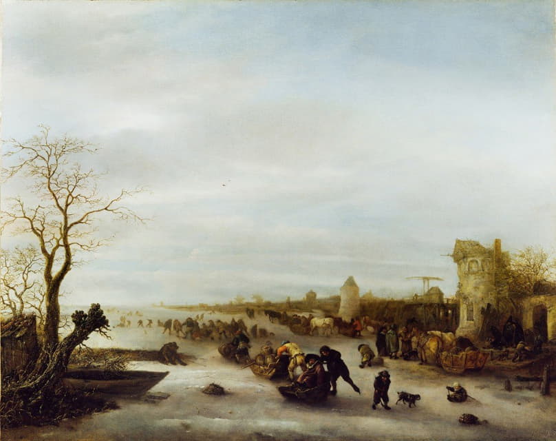 Isaac van Ostade - A Winter Scene