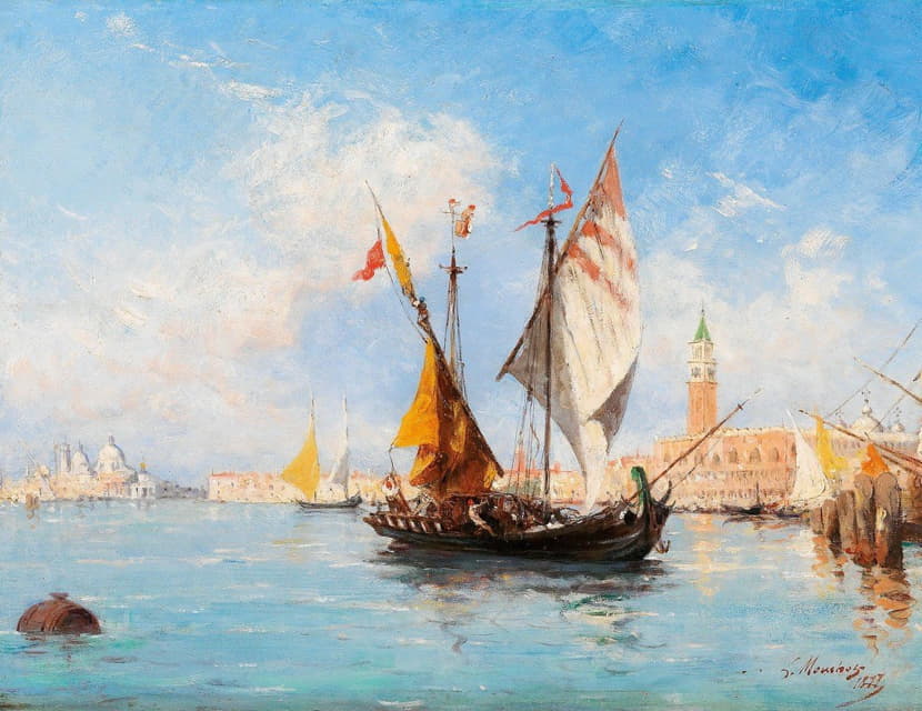威尼斯，圣马可盆地的帆船