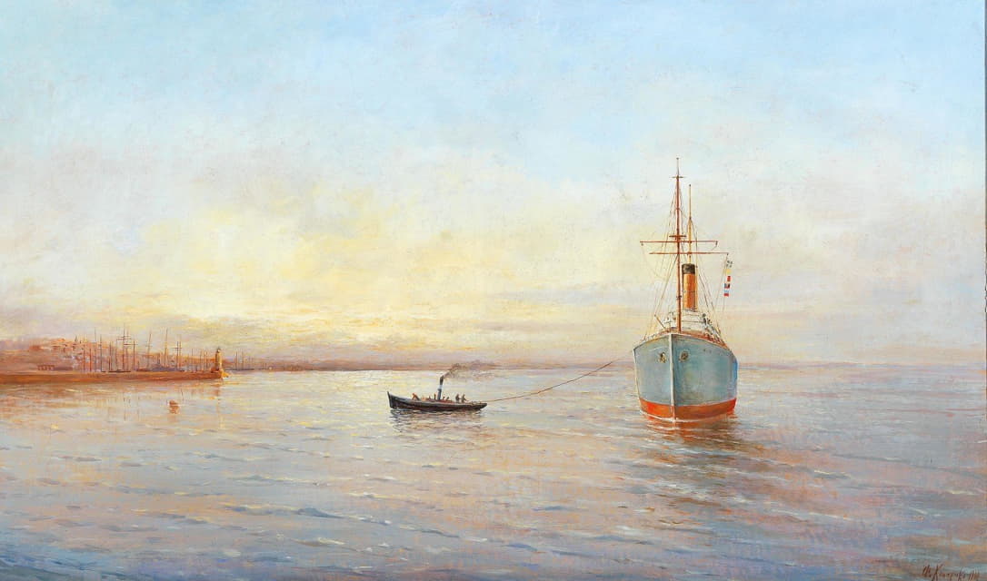 Philip Philippovich Klimenko - Ship in the Harbour at Odessa
