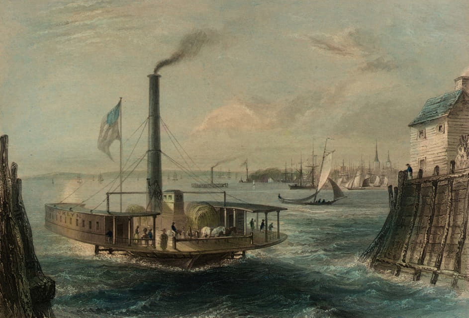 布鲁克林渡轮，纽约，1838年