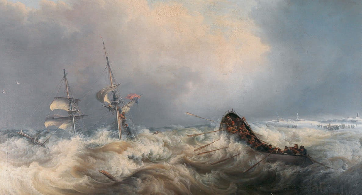 William Joy - Shipwreck off the coast in winter