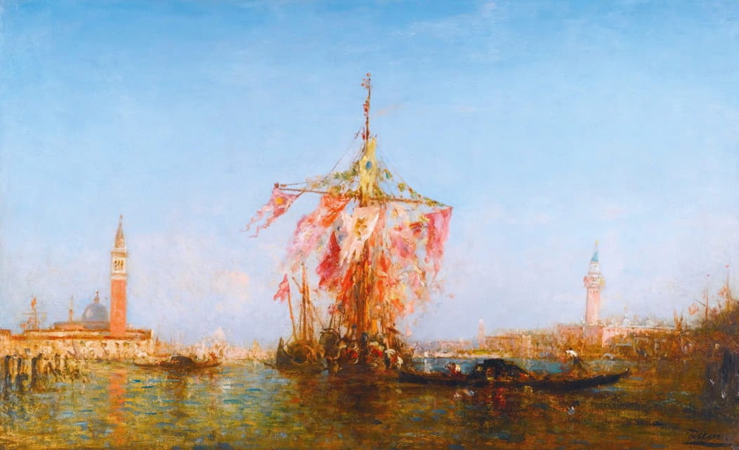 威尼斯盆地上的旗船