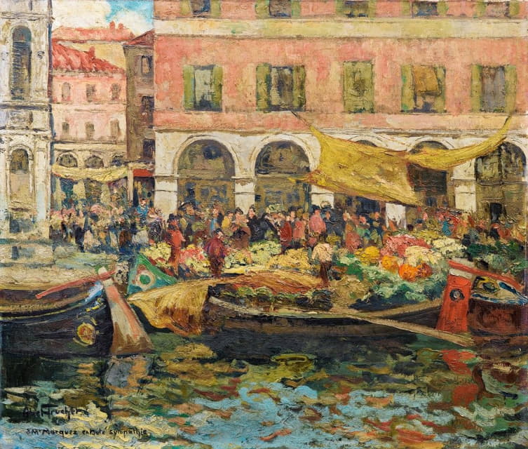 Louis Abel-Truchet - The Vegetable Market In Venice