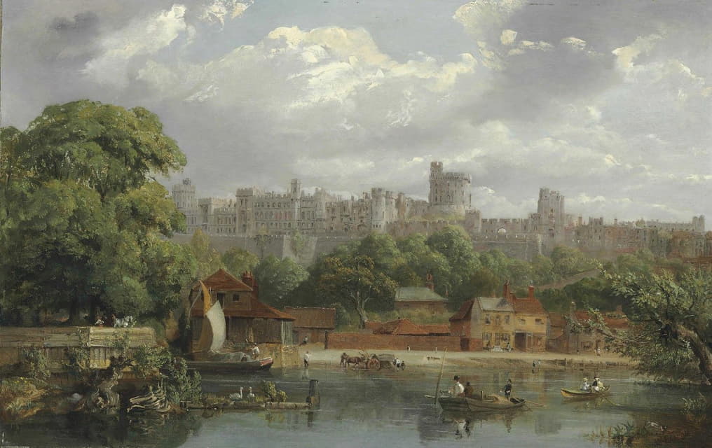 William Parrott - Windsor Castle From The Thames