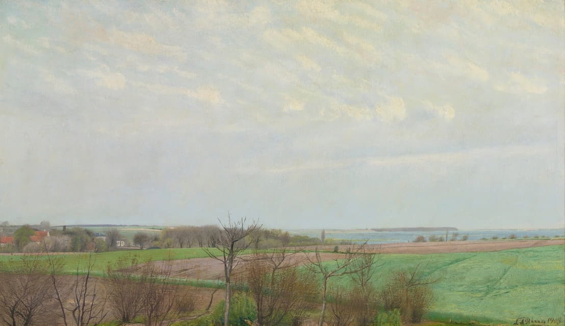 L.A. Ring - View Of Roskilde Fjord, Early Spring