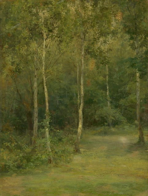 Ľudovít Čordák - Wooded Landscape with Little Birches