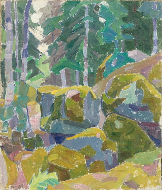 Alexander Konstantinovich Bogomazov - Landscape With Trees