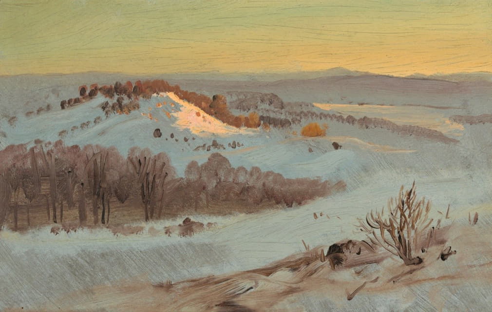 Frederic Edwin Church - Hudson Valley, New York in Winter