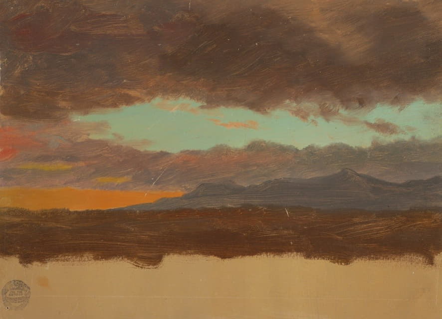 Frederic Edwin Church - Sunset over Hudson Valley