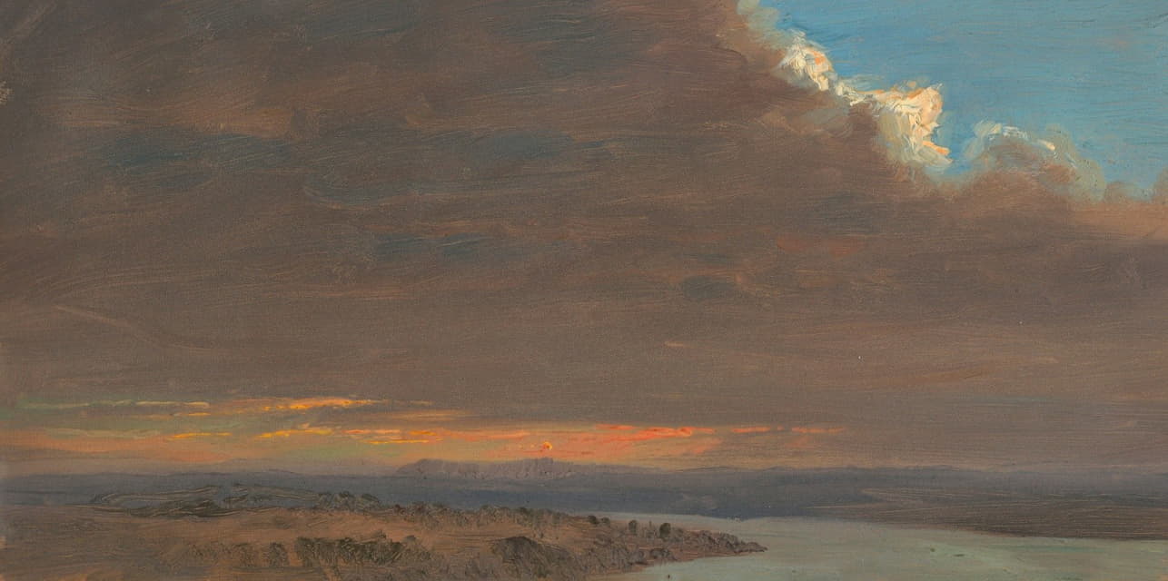 Frederic Edwin Church - Sunset, Hudson Valley, New York