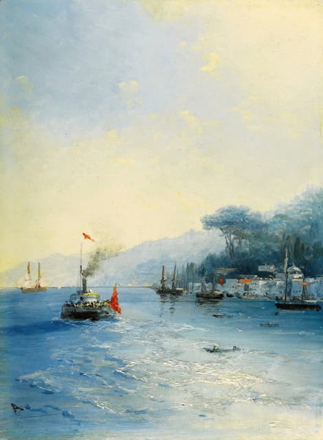Ivan Konstantinovich Aivazovsky - Shipping On The Bosphorus, Constantinople