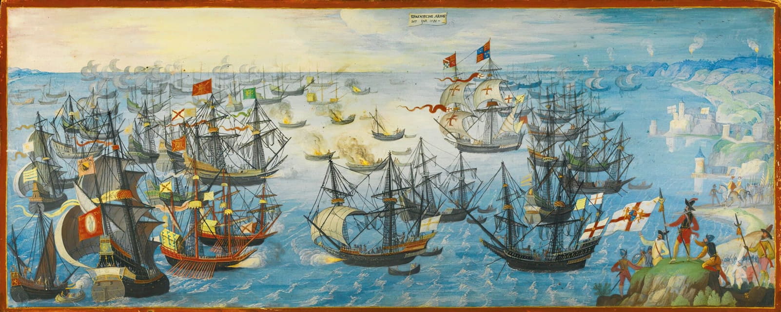 Monogrammist - The Spanish Armada Off The South Coast Of England