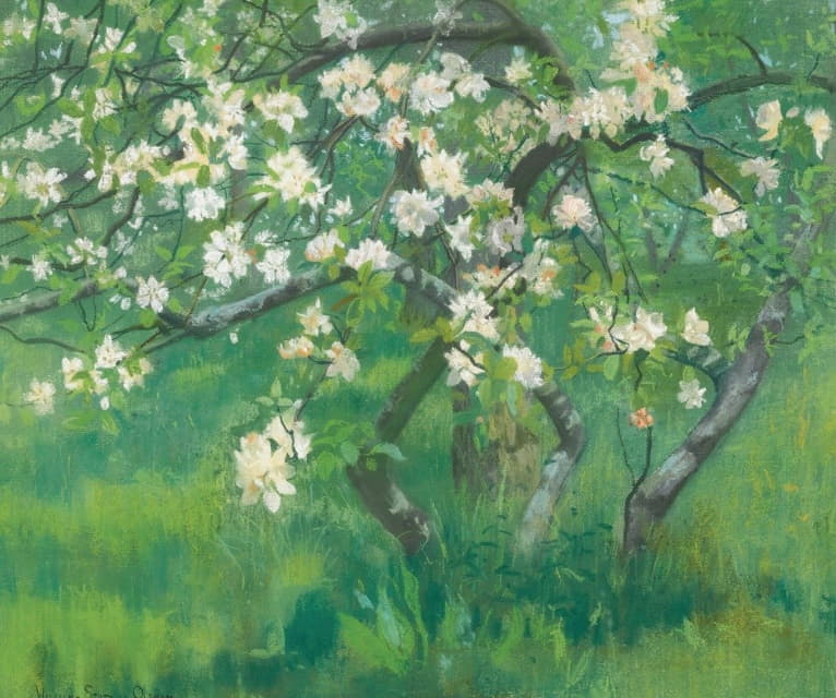 William Stott of Oldham - Apple Tree In Blossom