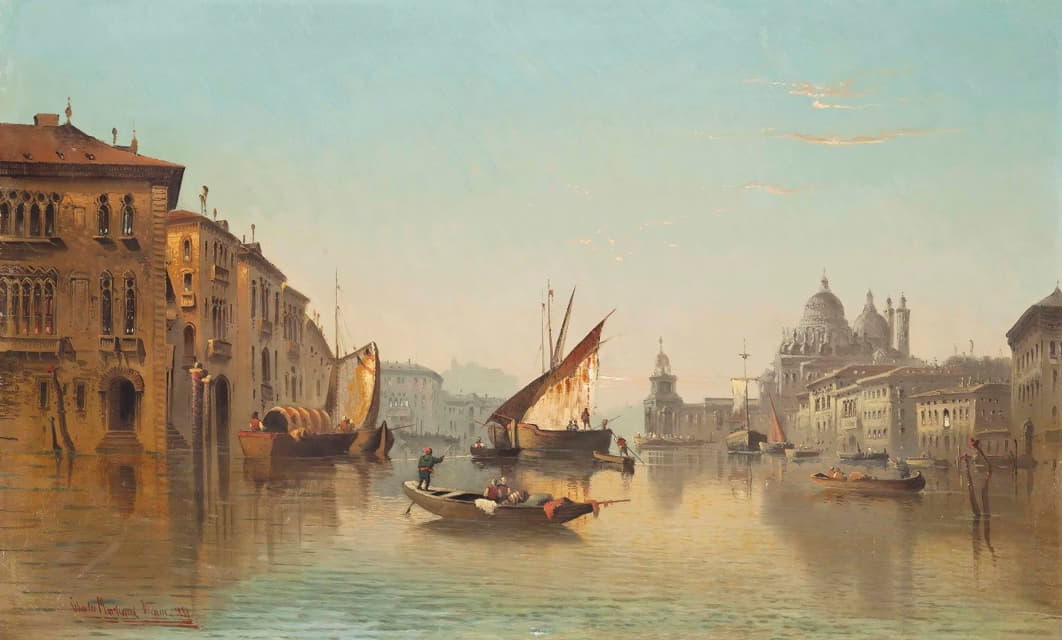 Carl Kauffman - Vessels on the Grand Canal, Venice