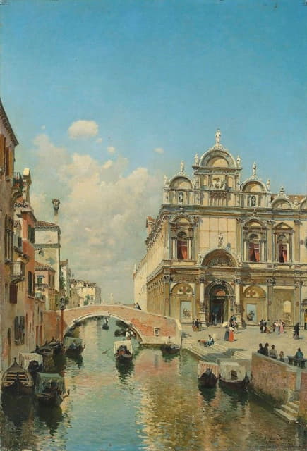 Federico del Campo - The Ospedale Civile in the Scuola Grande di San Marco and the Basilica of SS. Giovanni e Paolo (San Zanipolo), Venice