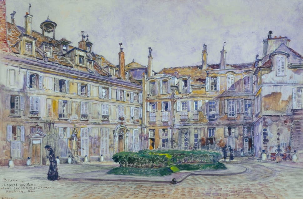 1906年，16 rue de Sèvres，Abbey aux Bois的内部庭院。第七区