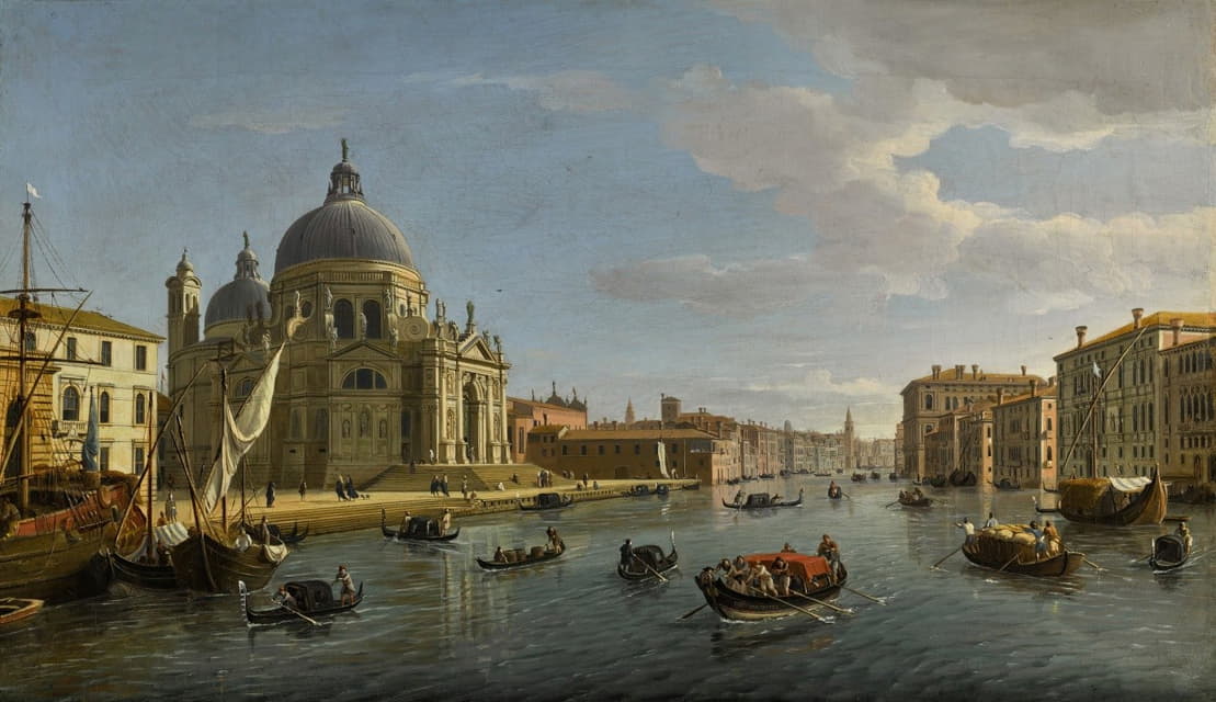 威尼斯，安康圣母教堂和大运河入口