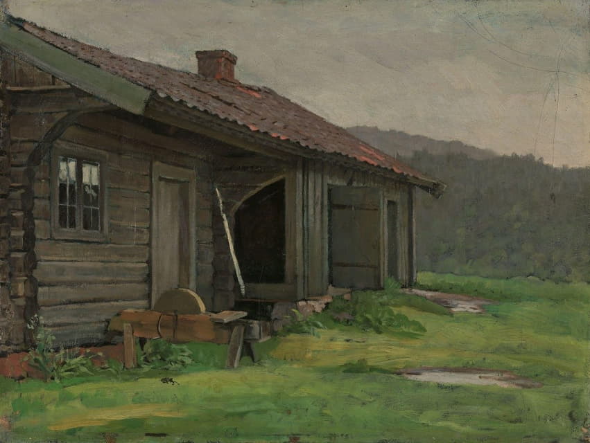 Jacob Gløersen - A Farmhouse in Summer Rain