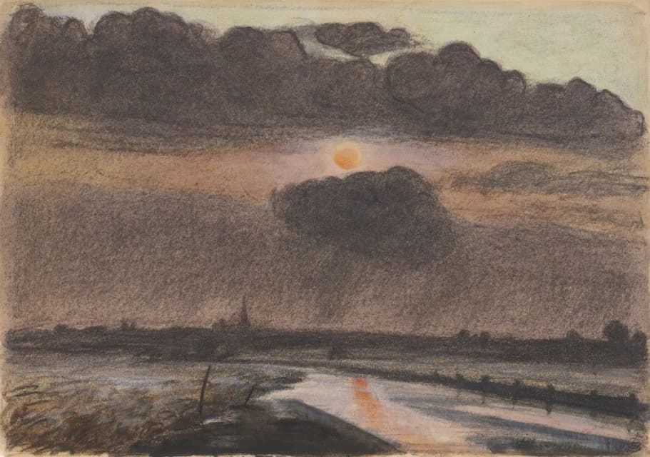 Oscar Bluemner - Sunset on the River