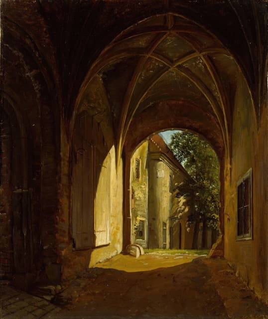 Thomas Fearnley - A vaulted Hall in the Scharfenberg Castle near Dresden